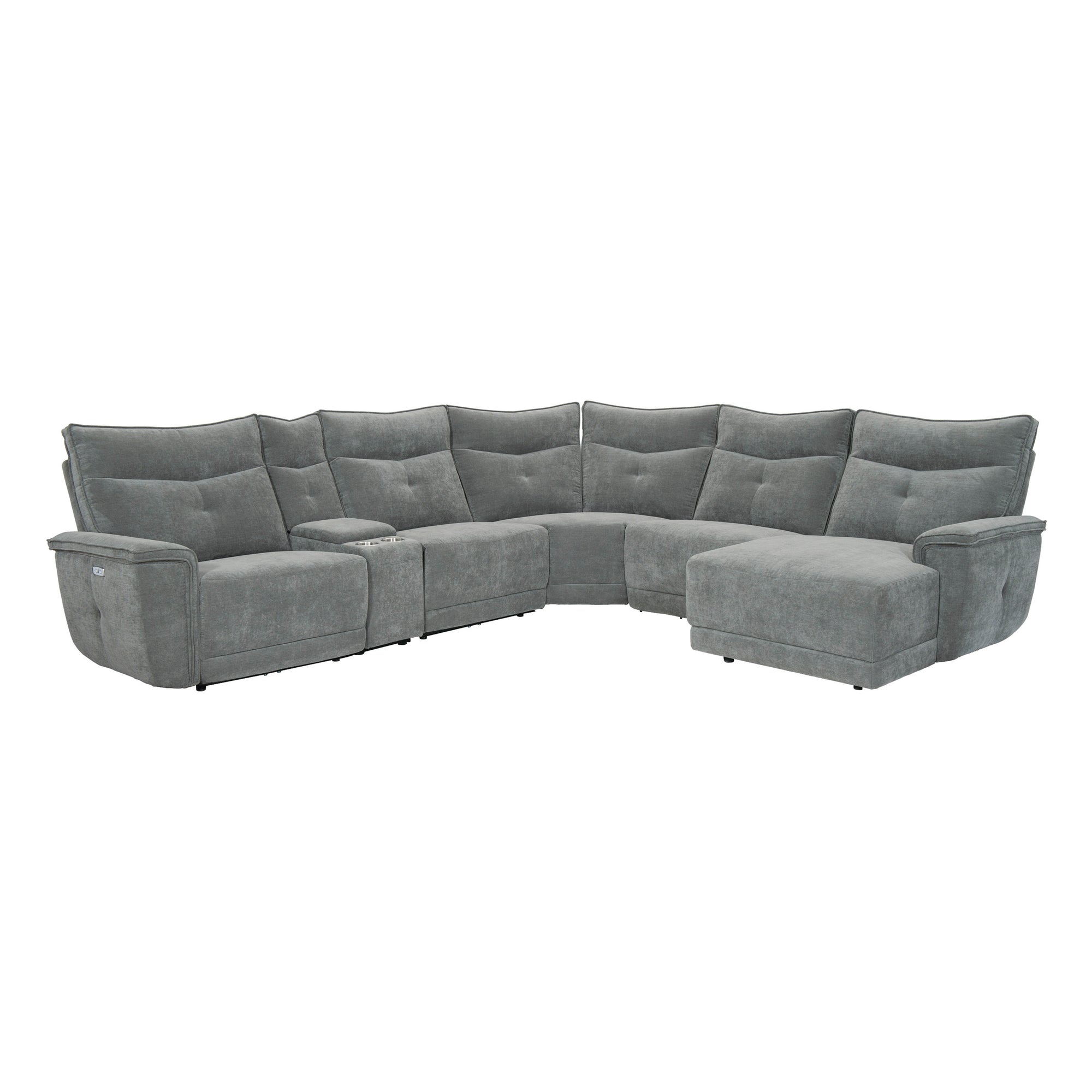 Avenue 6-Piece Modular Power Reclining Sectional with Right Chaise