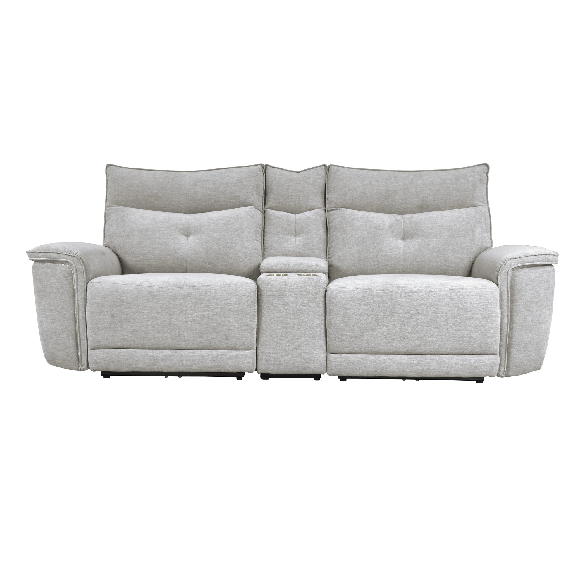 Avenue Power Double Reclining Love Seat with Center Console and Power Headrests