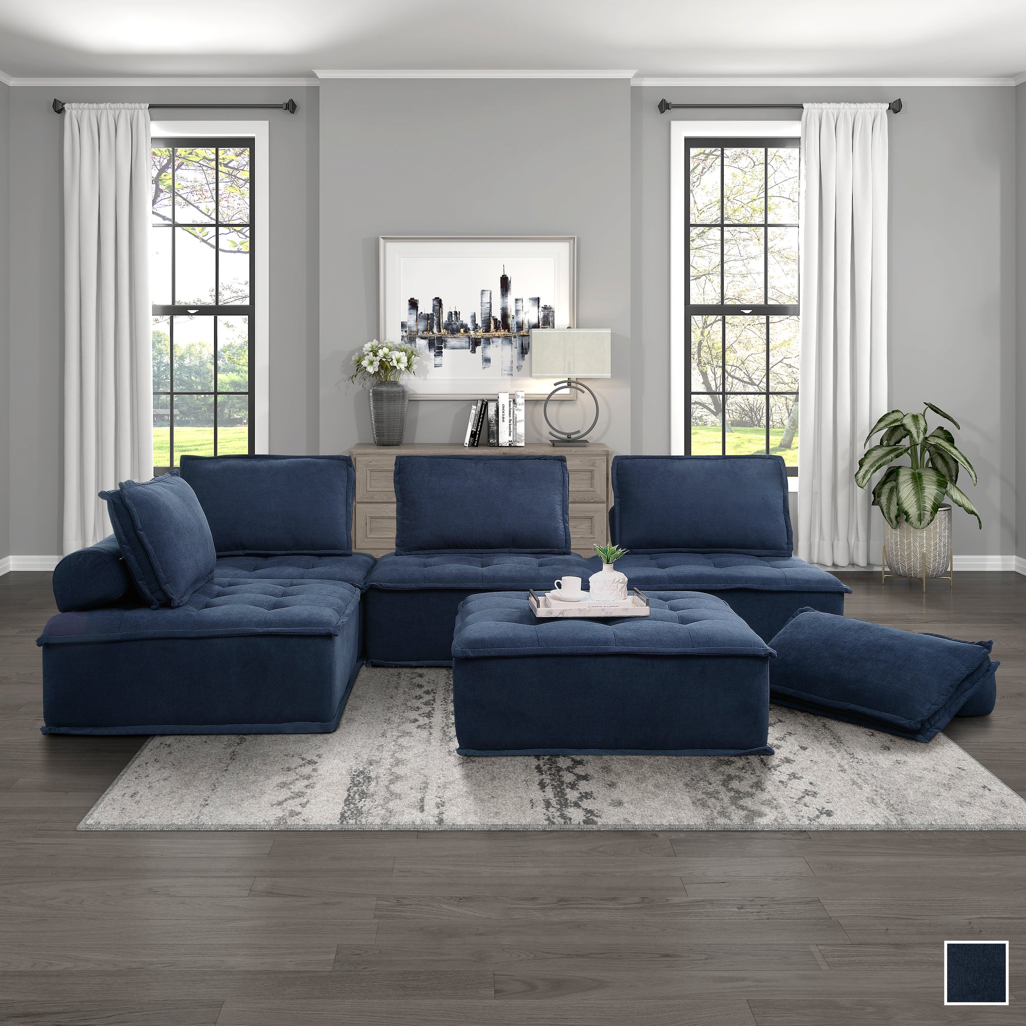 Renzo 5-Piece Modular Sectional