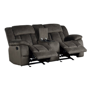 Brooks Double Glider Reclining Love Seat with Center Console