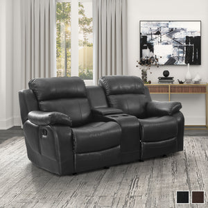 Viggo Double Glider Reclining Love Seat with Center Console