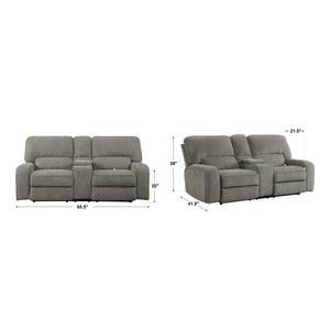 Eymard Double Reclining Love Seat with Center Console