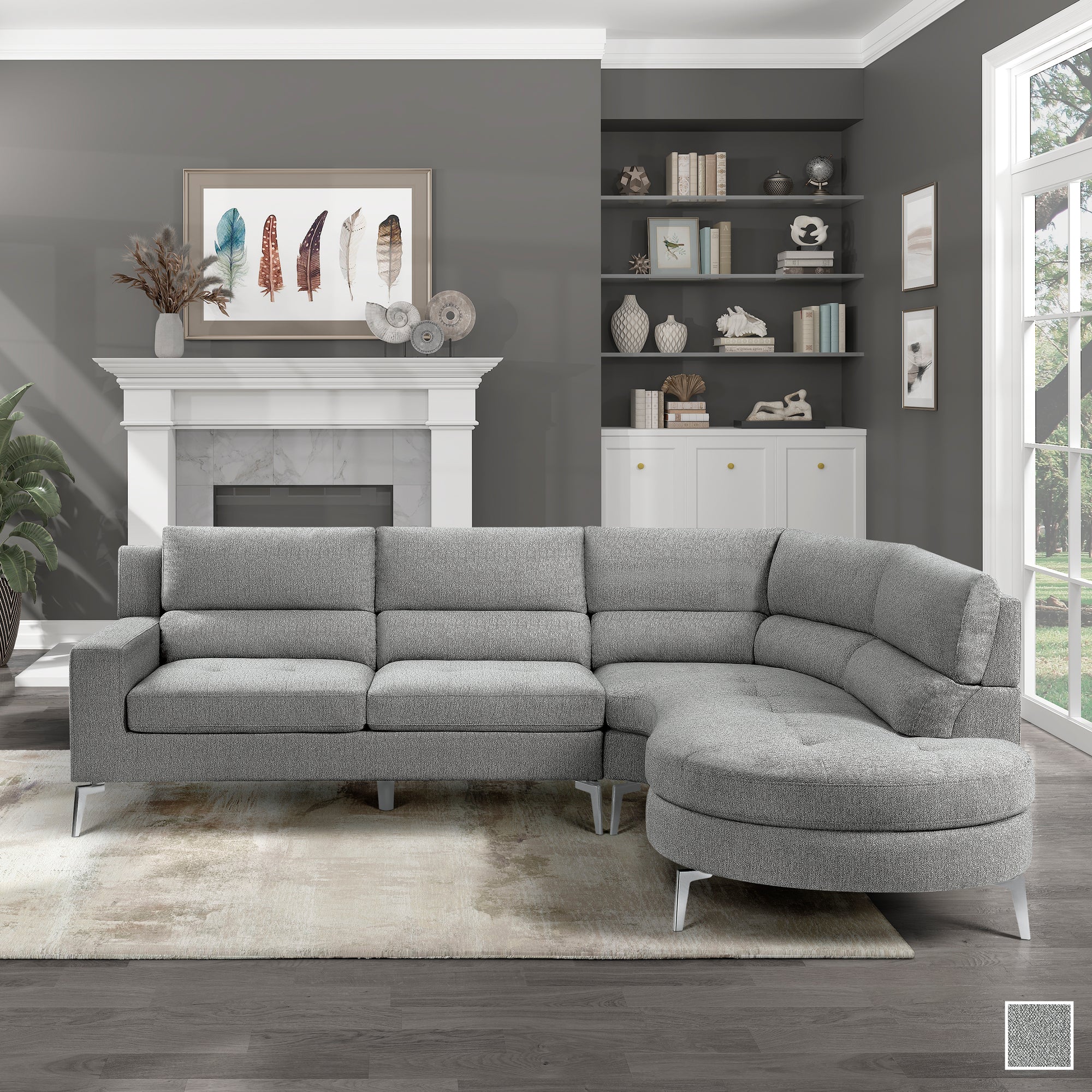 Bagnaia Sectional with Right Chaise