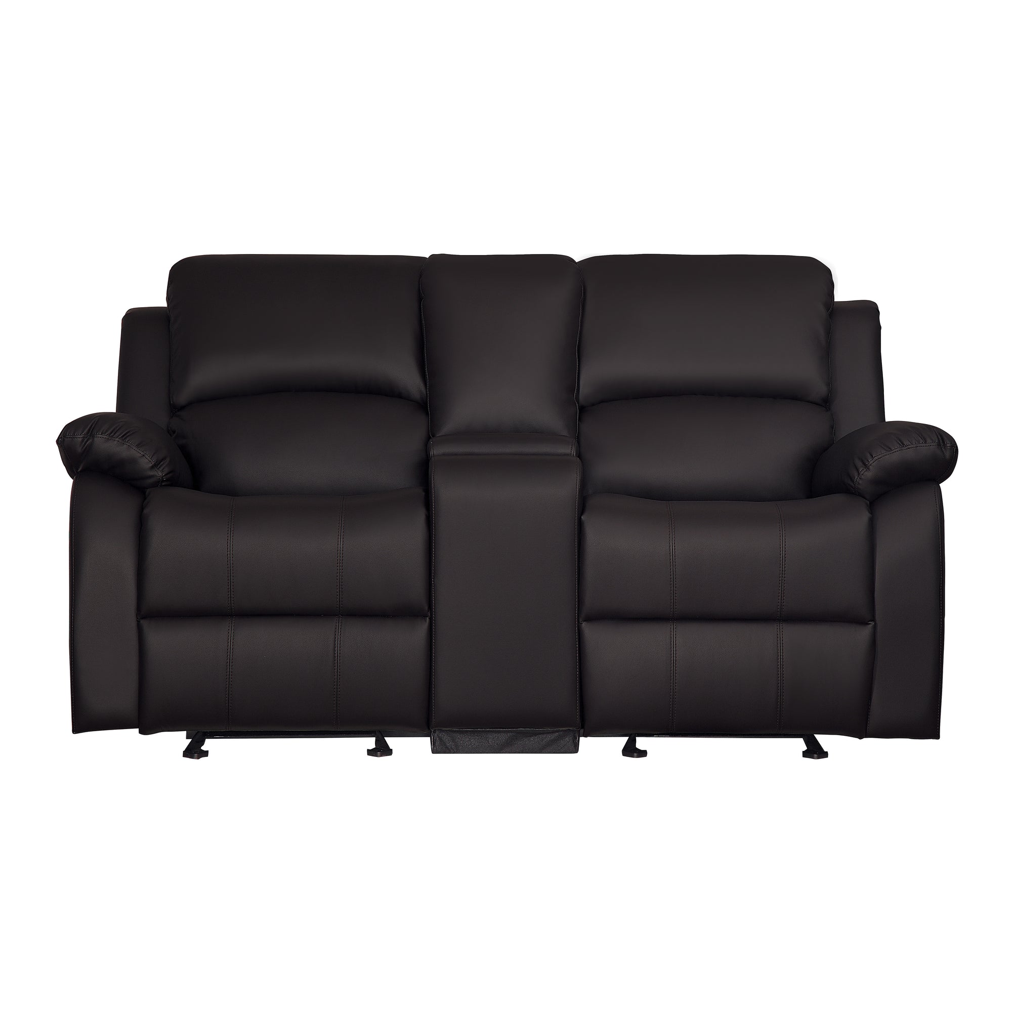 Emilio Double Glider Reclining Love Seat with Center Console