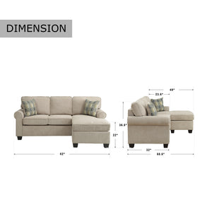 Cadmus Reversible Sofa Chaise