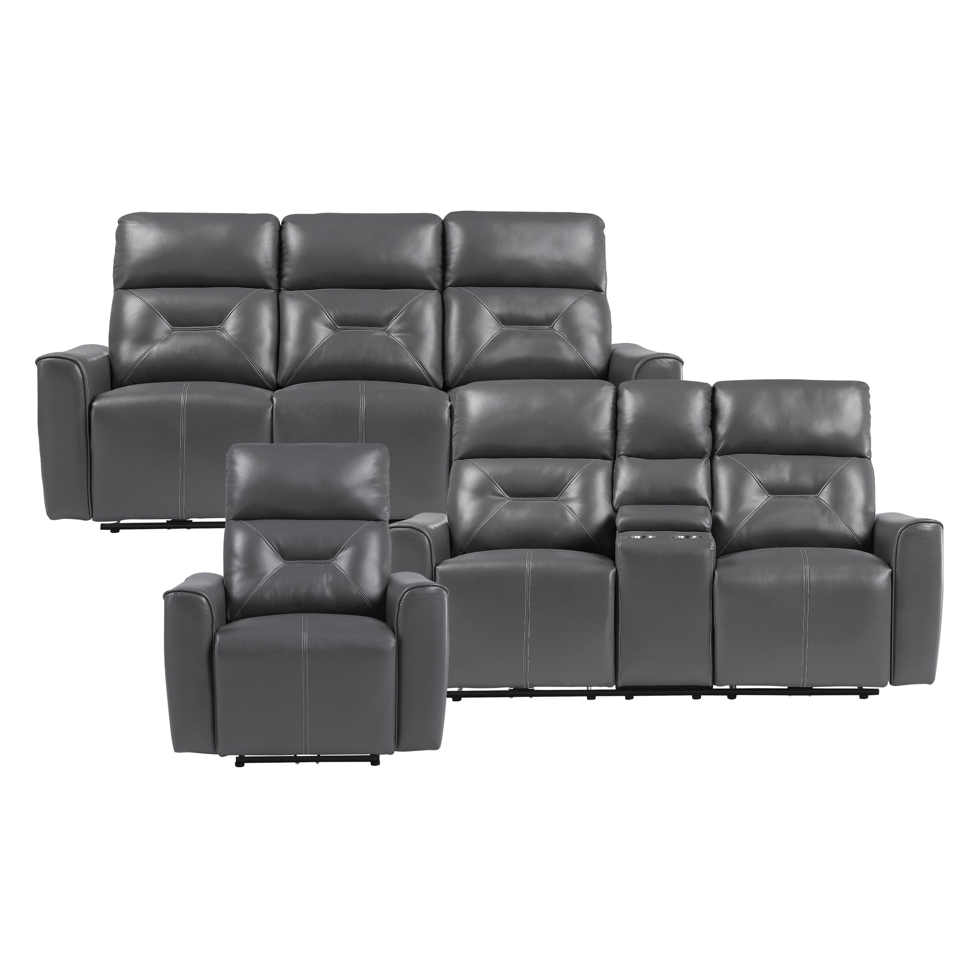 Rheit 3-Piece Power Reclining Living Room Set