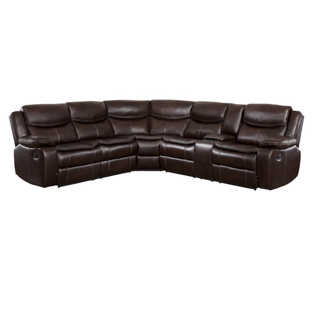 Ember Reclining Sectional Sofa with Right Console